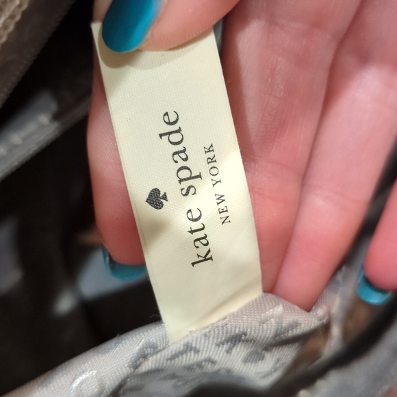 Kate Spade GUC Mavis Silver Taden Street Tote Shimmer Glitter Bag Purse CALLOUTS - Picture 12 of 16